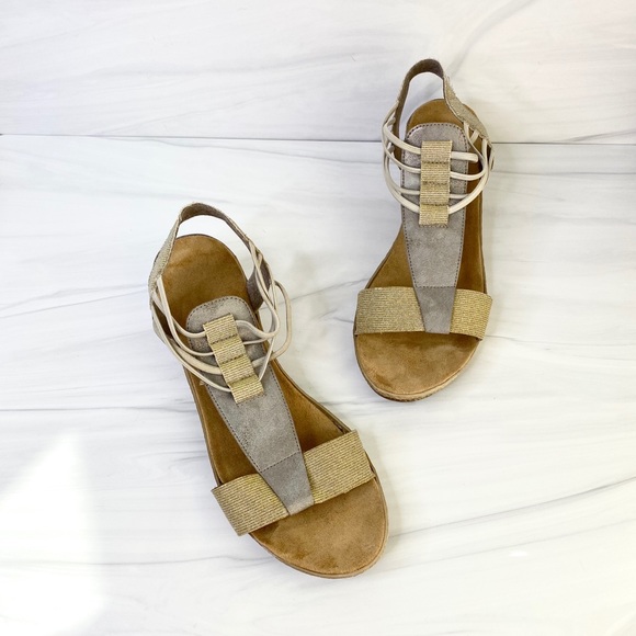 rieker gold sandals